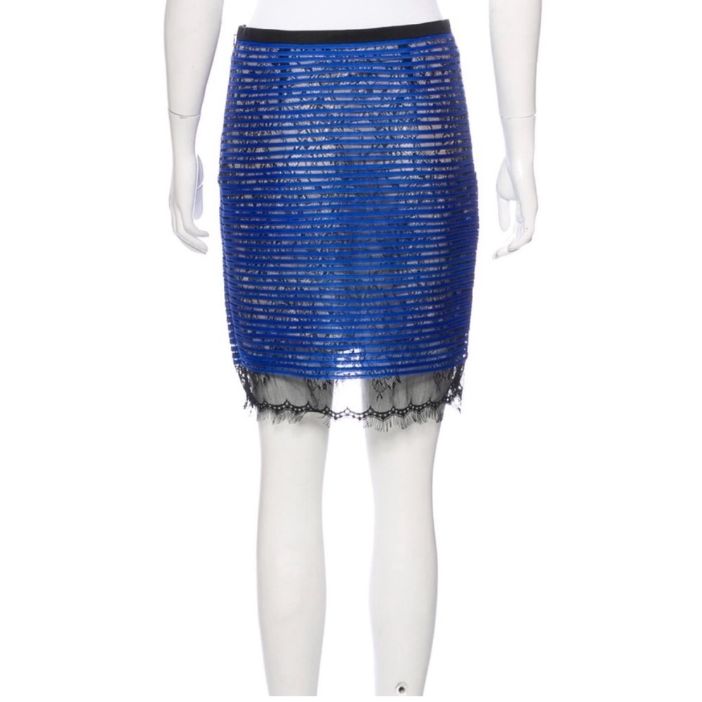 Elegant Blue Lace Skirt